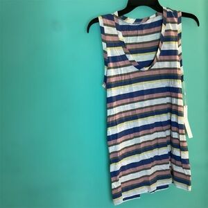 Caslon Women’s Relaxed Striped Tank Top Scoop Neck Size Small NWT